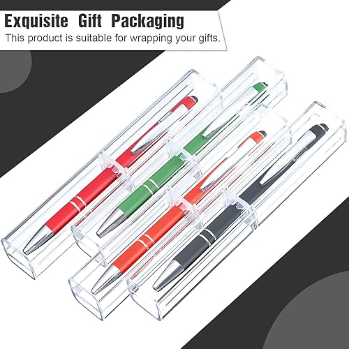 Miniatura 4 de Spakon 40 cajas de regalo para bolígrafos, estuches de plástico acrílico, estuche de plástico para lápices, contenedor transparente para lápices