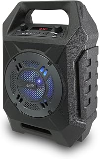 iLive Wireless Tailgate Speaker, LED Light Effects, Carry Handle, Black (ISB408B)