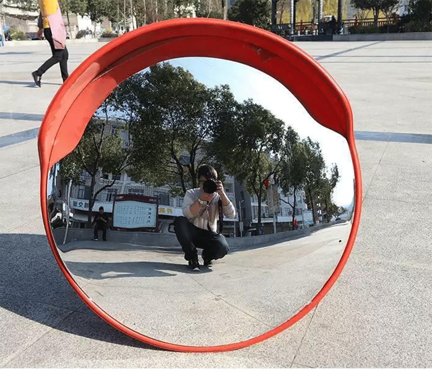 Miroir convexe 60CM pour supprimer les angles morts et collisions en voiture