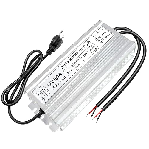 Miniatura 1 de AC 110-260V a DC 12V LED Driver, 350W IP67 Fuente de alimentación al aire libre impermeable, Transformador de bajo voltaje de 12 voltios 29.1A,