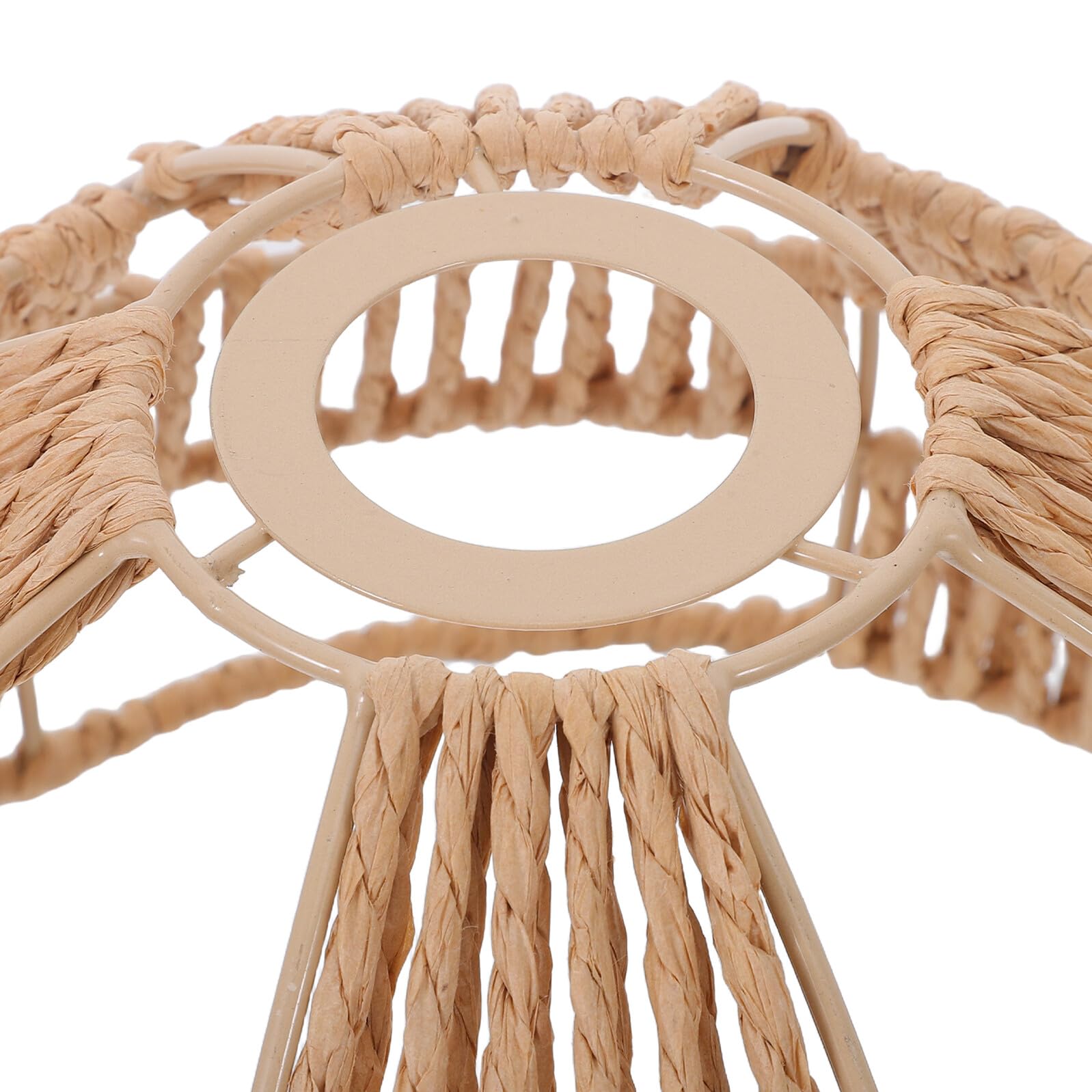 Paralume in Carta Intrecciata Design Boho per Lampada da Tavolo da Terra, Diffusore Luce Calda per Sala da Pranzo o Camera
