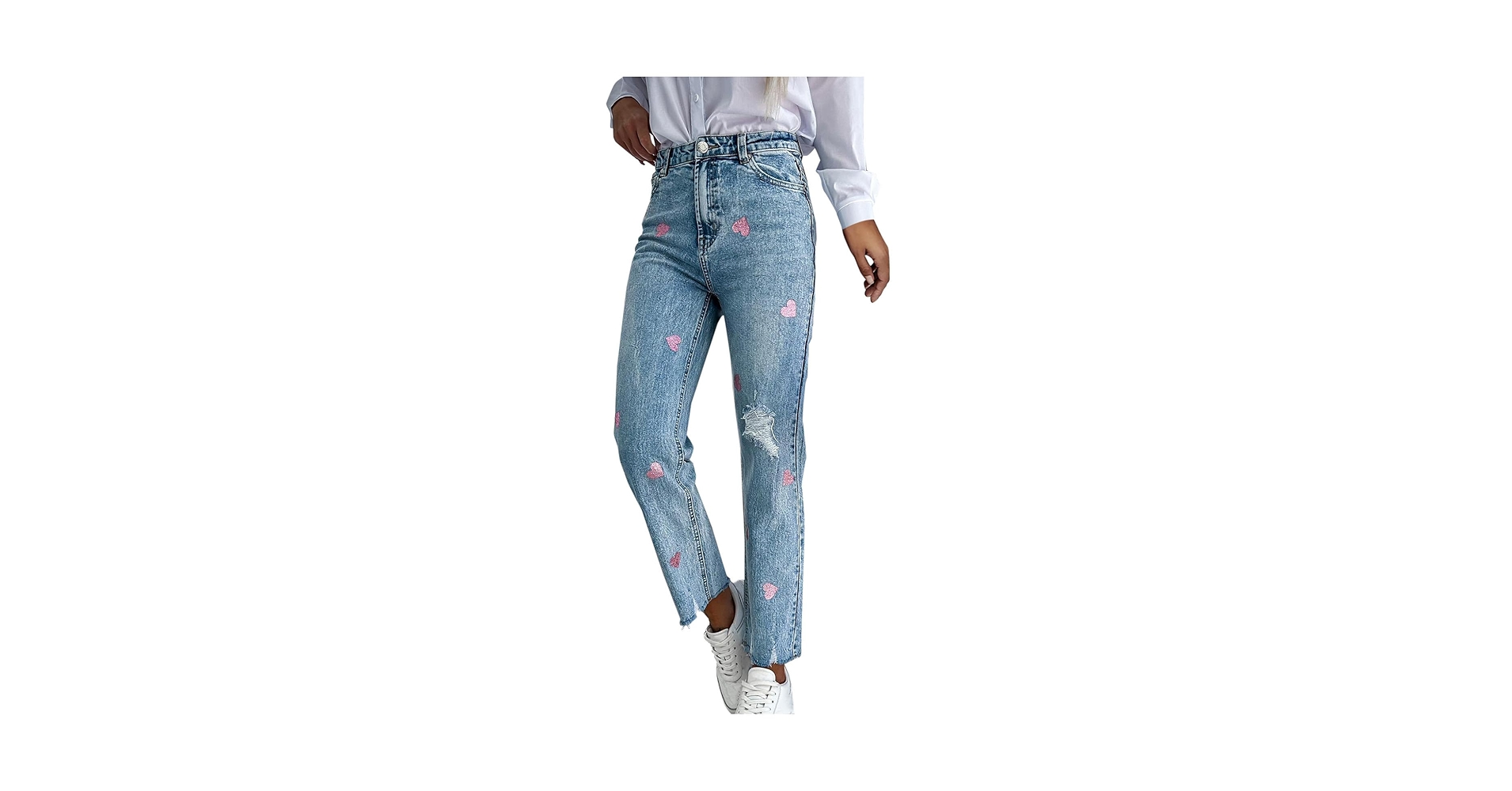 パンツ DIANTE EMBROIDERY DAMAGE DENIM 71EG4-pGZHL.jpg_BO30,255,255,
