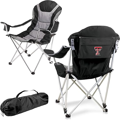 Miniatura 54 de Picnic TIME NCAA Arkansas Razorbacks Reclining Camp Chair - Beach Chair for Adults - Sports Chair with Carry Bag Azul marino con detalles