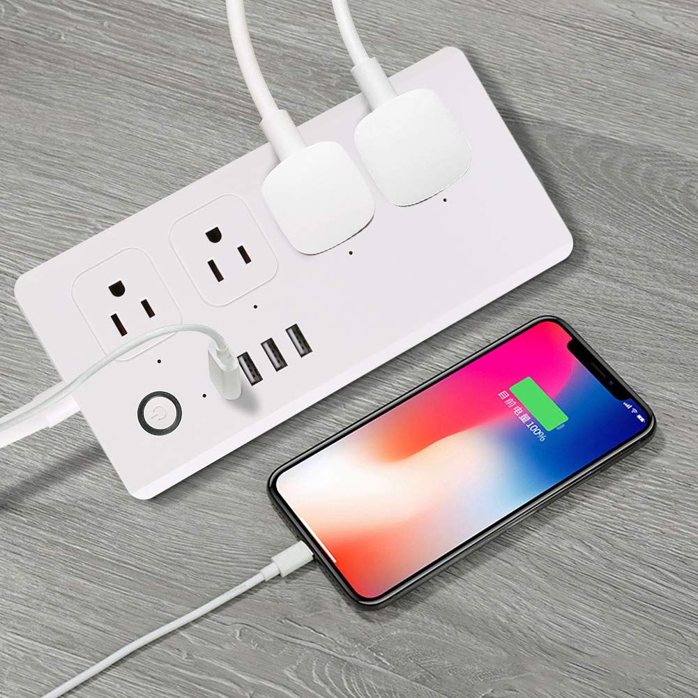 US 120V Smart Plug Compatible with Alexa and Home IFTTT Outlet Power Strip with 4 USB Support App — view 5