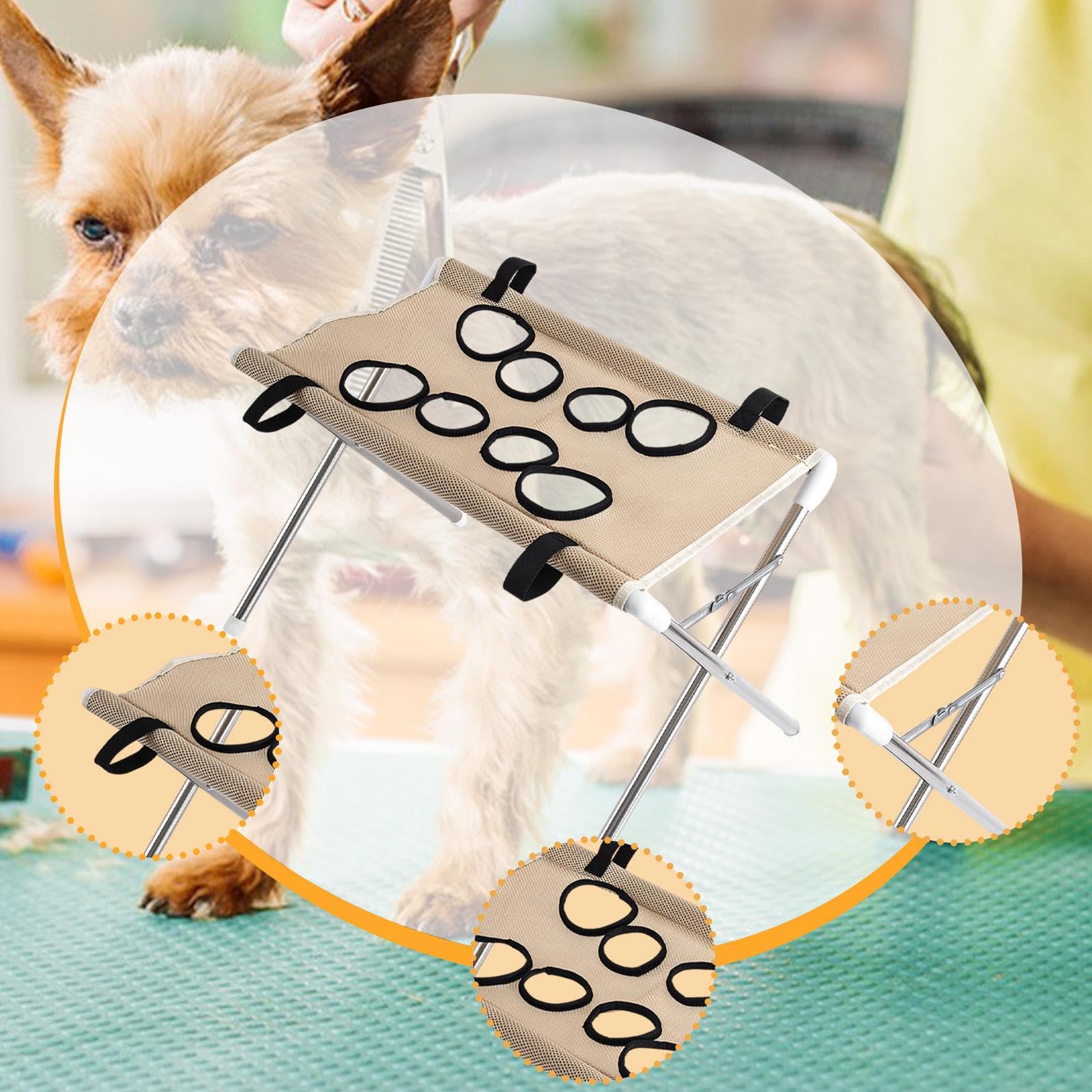 Tierpflege Hängematte mit Waschfunktion, Multifunktionale Hängematte für Die Katzenpflege, Zum Krallenschneiden, Kaffee