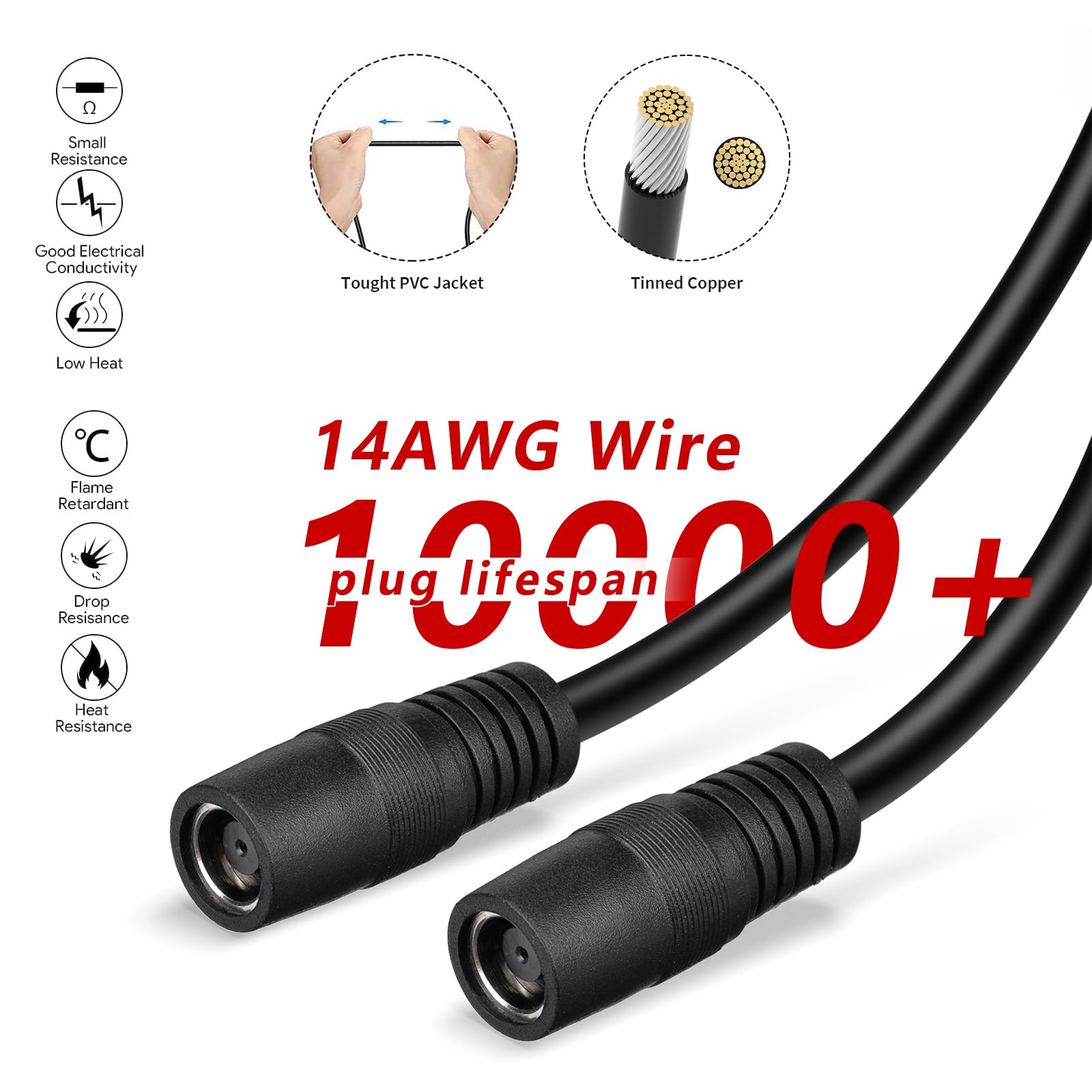 Produktbild von ELFCULB Anderson Y-Kabel 12 AWG, 1 Auf 3 Splitter, 45 A – 30 Cm, Für Solargenerator, Kraftwerk & Batterien