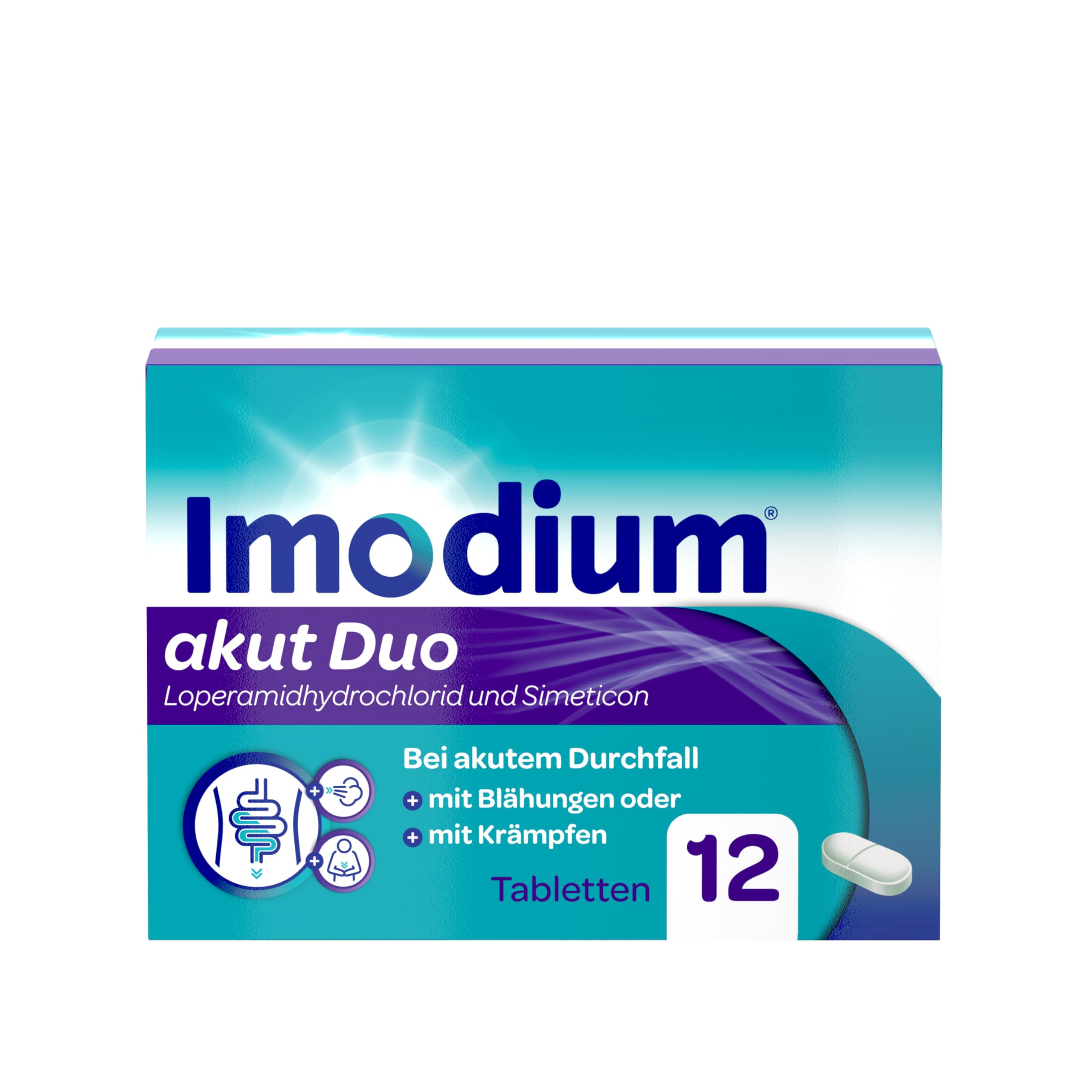 Imodium akut Duo tablete za proljeve i nadutost (12 kom)