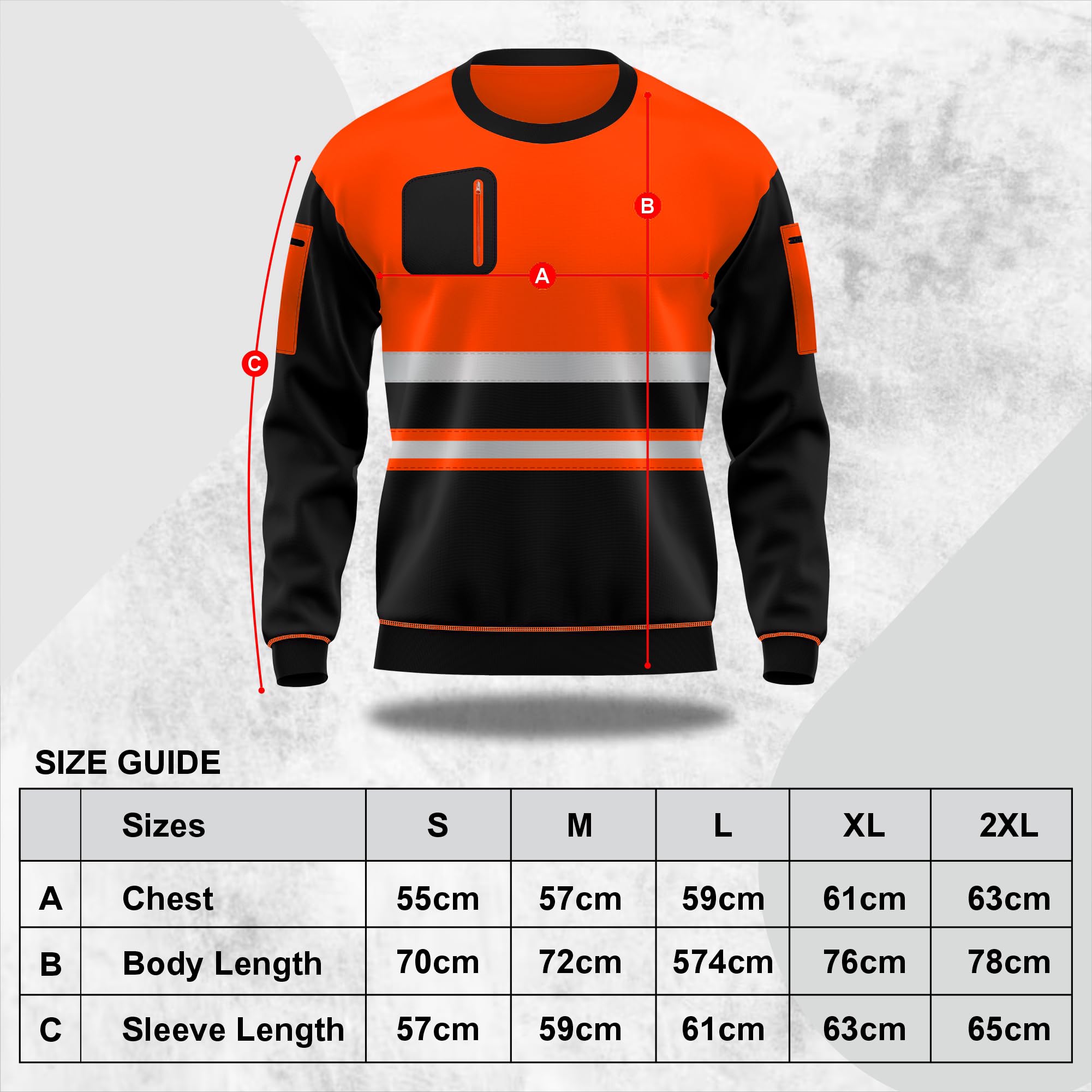 mymixtrendz Hi Viz girocollo in pile felpe ad alta visibilità sicurezza lavoro morbido caldo accogliente pile top S/2XL
