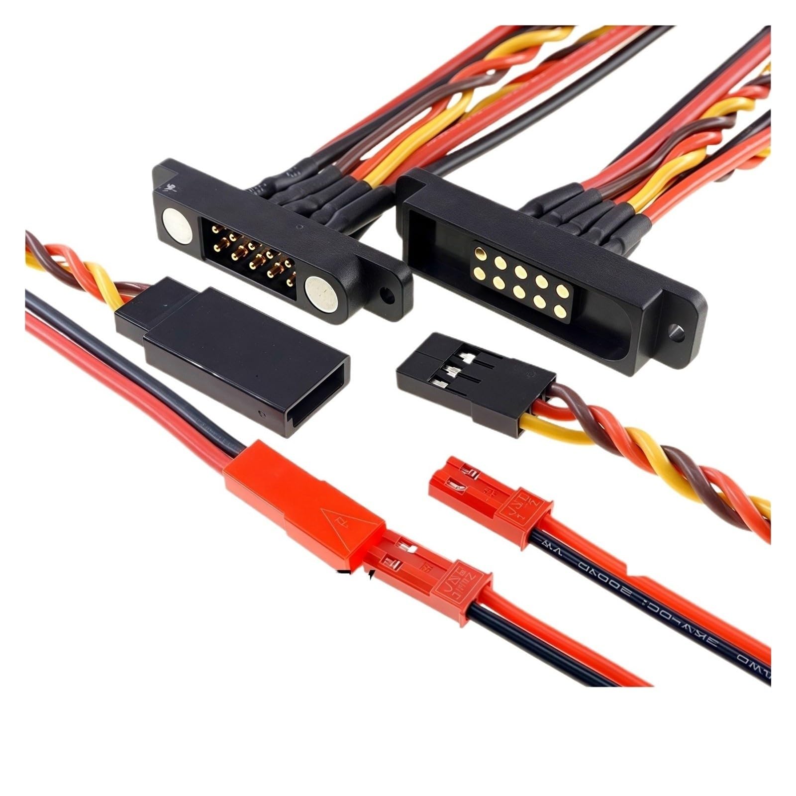ChuFort Magnetyczne złącze Pogo Pin Przedłużacz JR 1 do 2Y(2x5P JRx2 JSTx1 Yx1,5Pairs)