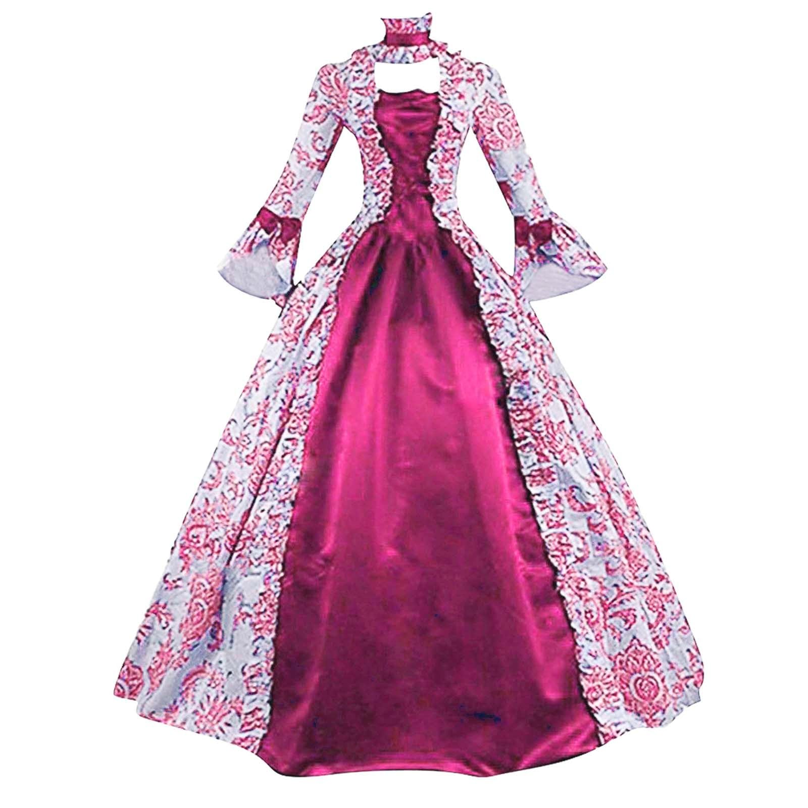 Victoriaanse koninginjurken voor dames, middeleeuwse renaissancejurk, vintage gotische paleiskostuum, enkellange maxi-jurk, hof, rococo, barok, Victoriaanse baljurk, koninklijke prinsessenkostuum