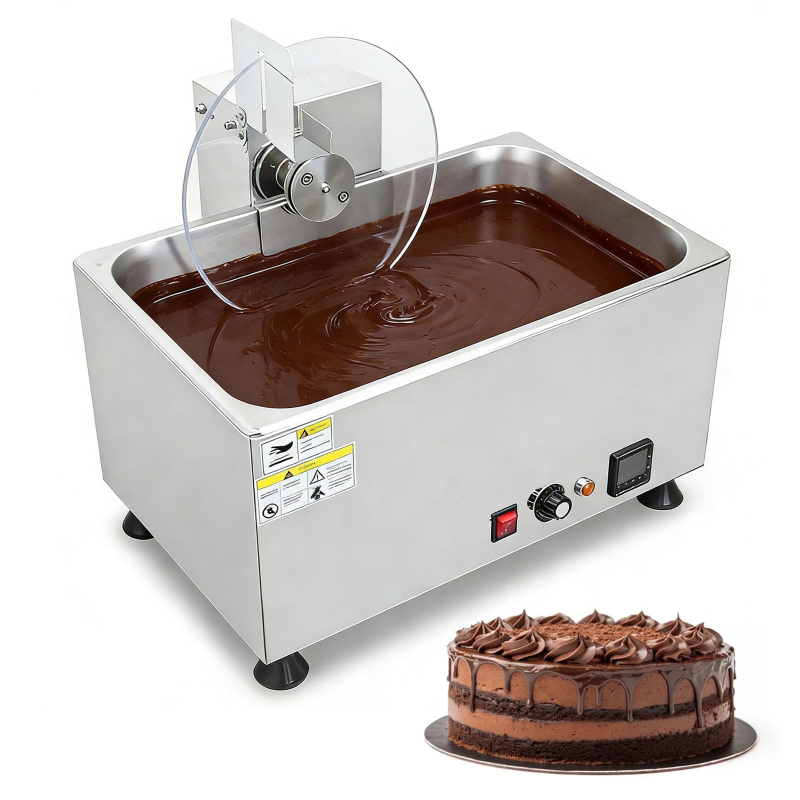 YXYLJOZ 14L Chocolate Tempering Machine - Smart Digital Control & Adjustable Speed, Easy-Clean Stainless Steel - Ideals for Commercial Kitchens & Home Bakers