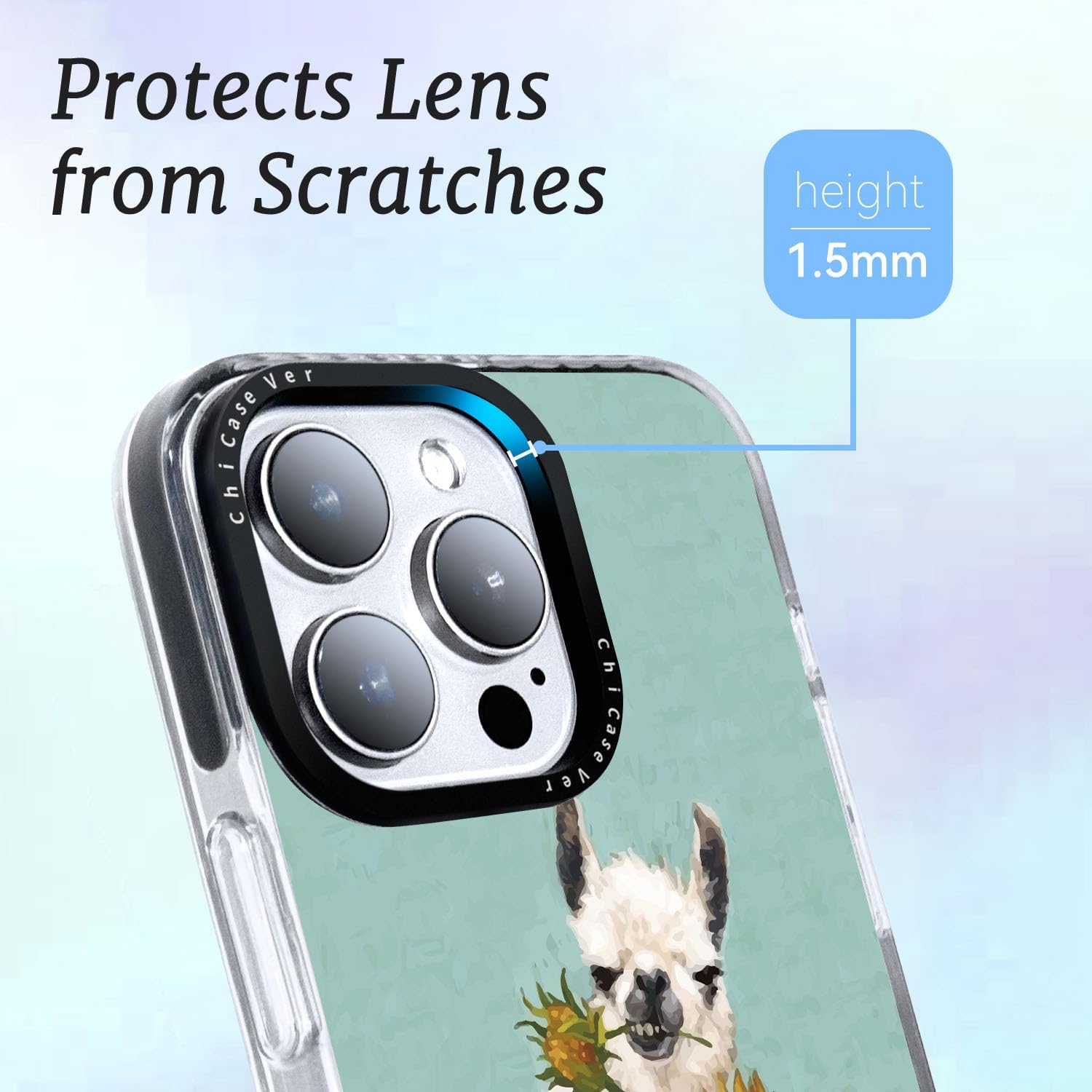 for iphone 12 pro max case, whimsical llama & sunflower pattern in van gogh style, artistic soft slim tpu protective cover with shock-absorbing tpe strips & camera lens protection for women iphone 12 pro max alpaca