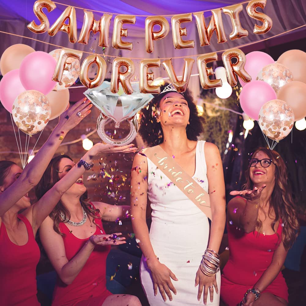 Palloncini Addio Nubilato Sposa - 30 Pezzi Con Frasi Divertenti, Nastro, Coriandoli, Per Feste - Foto 12