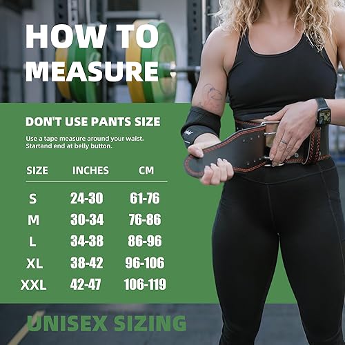 Miniatura 4 de Cinturón de levantamiento de pesas (0.236 in de grosor) piel auténtica, que ofrece soporte para la espalda. Hebilla de doble punta, ideal para