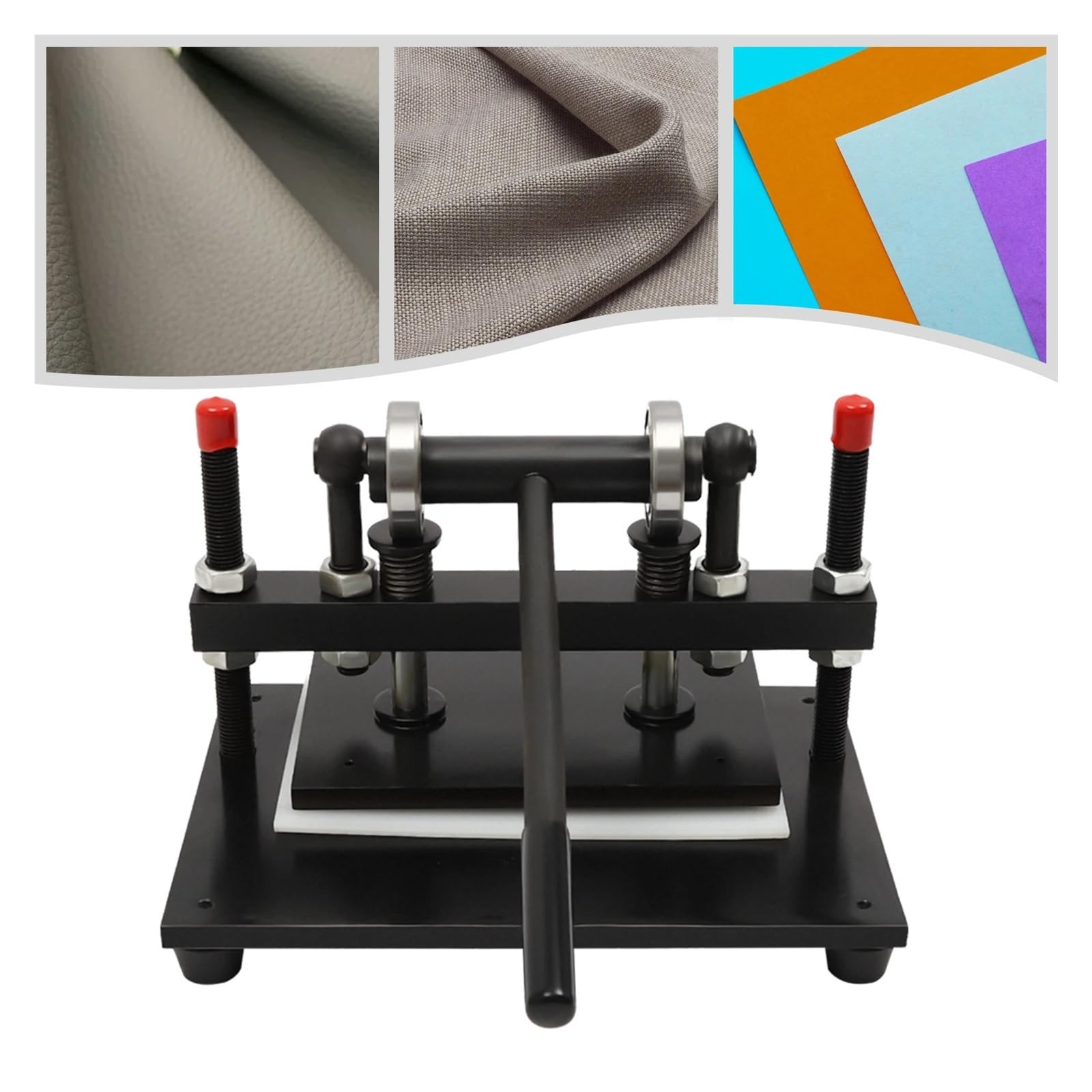 Machine de découpe du Cuir, Plaque de gaufrage Manuelle 2t, Outil de découpe et de gaufrage DIY de 0,6 Pouce pour de Multiples Applications.