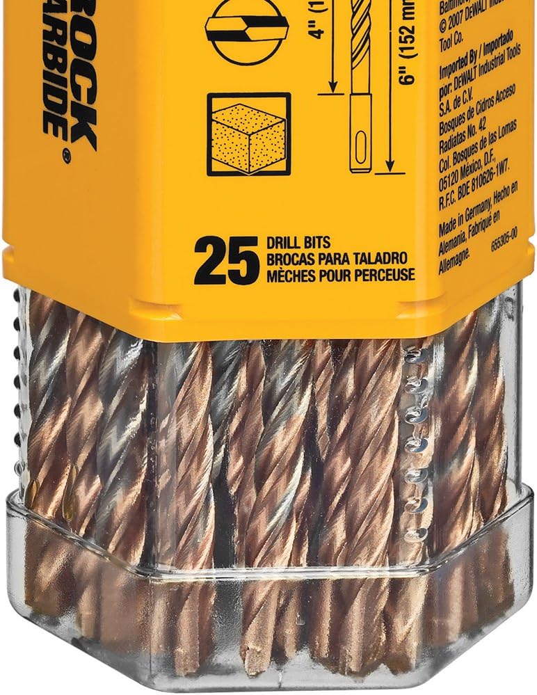 DeWalt DW5417B25 DeWalt 1/4" x 4" x 6" Rock Carbide™ SDS+ Hammer Bit (Bulk 25)