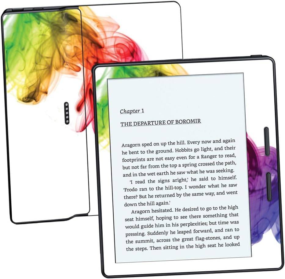 MightySkins Skin Compatible with Amazon Kindle Oasis 6" (8th Gen) - Rainbow Smoke | Protective, Durable, and Unique Vinyl Decal wrap Cover | Easy to Apply, Remove, and Change Styles | Made in The USA