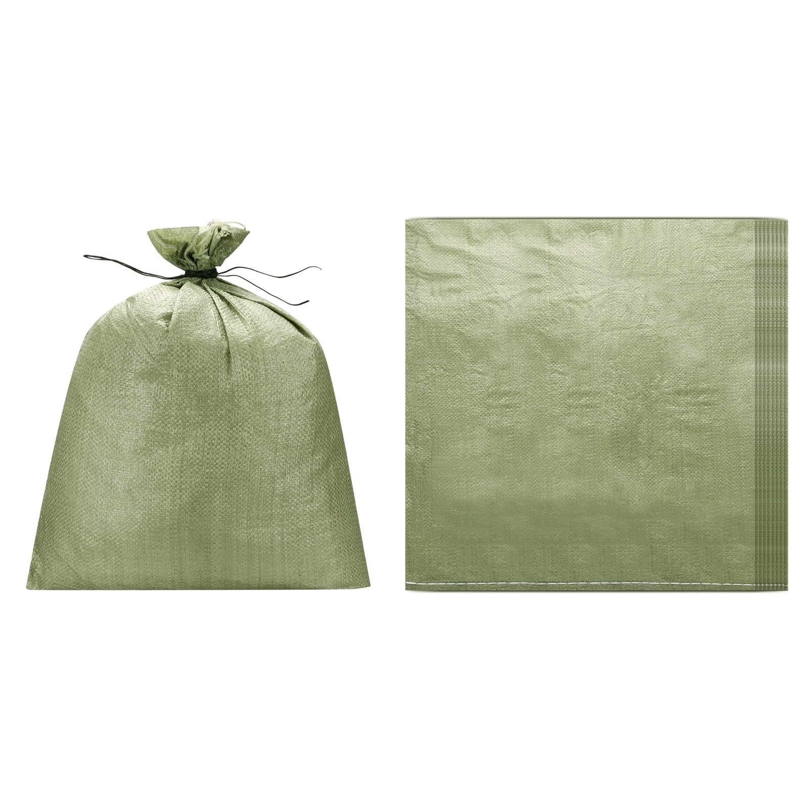 Bolsas de arena de 39x45 pulgadas gris en polipropileno tejido resistente para inundación, 5 uds