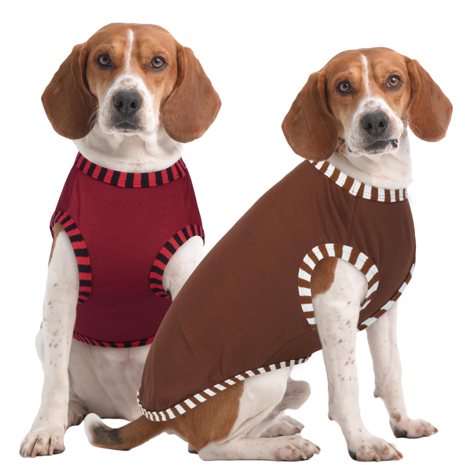 T-shirt pour chien de grande taille lot de 2 débardeurs d'été respirants pour Beagle XL