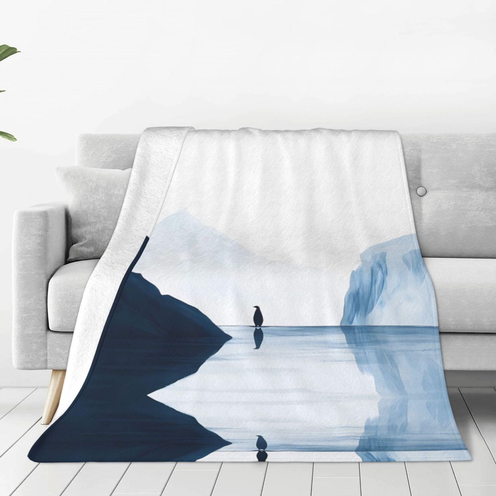 Couverture micro polaire haut de gamme Glacier avec isolation thermique durable
