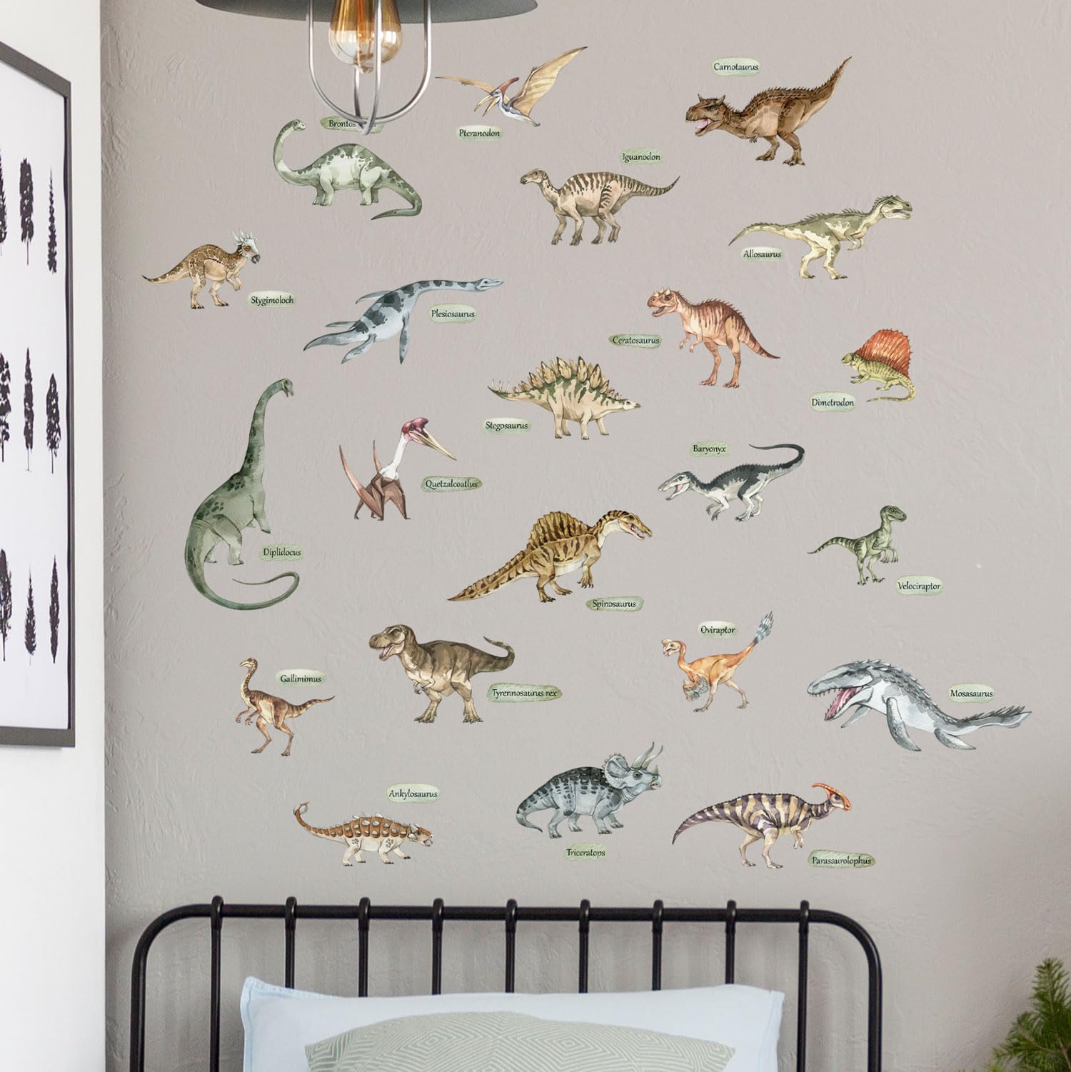 Stickerscape Prehistoric Dinosaurs Dinosaur Wall Stickers – Prehistoric Kids’ Room Decor – 22 Colourful Dino Stickers For Bedrooms, Playrooms & Nurseries – Easy Peel & Stick