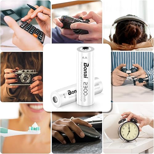 Miniatura 9 de BONAI Cargador de batería de 8 bahías AAA AA SC C D con pilas recargables AAA 16p