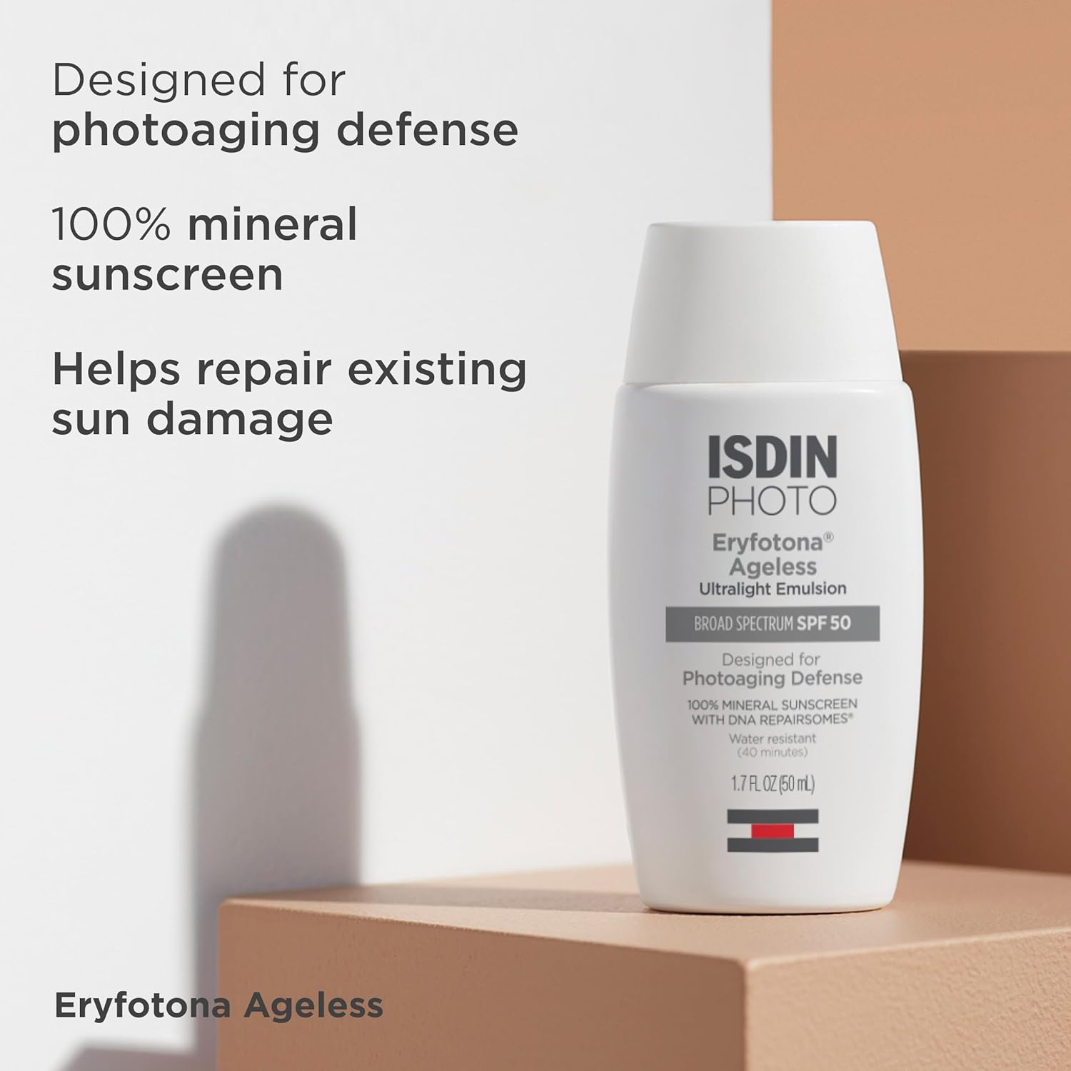ISDIN Eryfotona Ageless Bundle (1.7 & 3.4 Fl Oz) 100% Mineral Tinted Sunscreen Broad Spectrum SPF 50, Suitable for Sensitive Skin - Image 4
