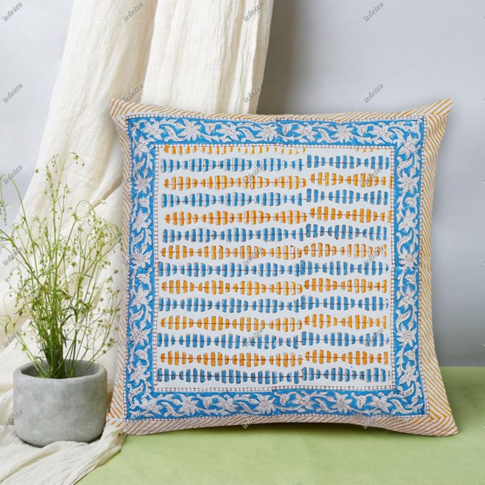Housse de coussin imprimée en coton pour dossier de canapé usé ou inconfortable