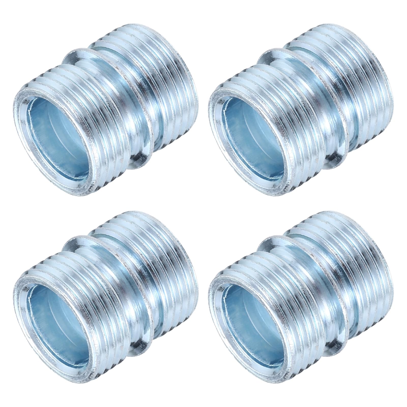 sourcing map 4Pcs Metal Rack Connector, 0.87" x 0.87" Wire Shelving Poles Coarse Thread Connector Shelf Holder Connection for Storage Shelf Wire Shelving Unit Replacement Parts, Silver