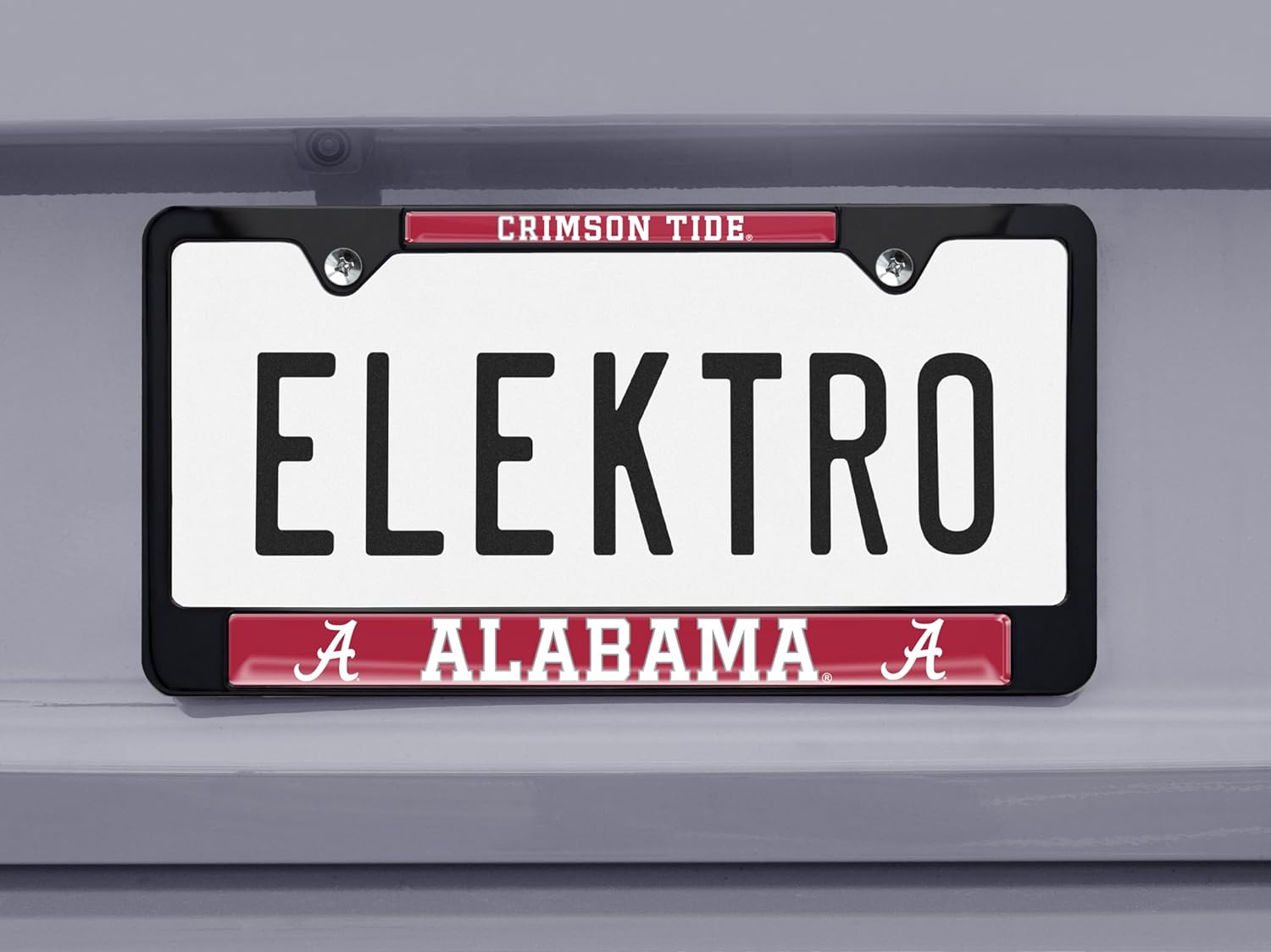 Elektroplate Officially Licensed University of Alabama Crimson Tide 3D Doming Black All-Metal Standard Size License Plate Frame Tag Holder for Cars/SUVs/Trucks Weatherproof Automotive Accessory - Image 2