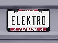Vista 2 de Marco de matrícula negro Alabama Crimson Tide