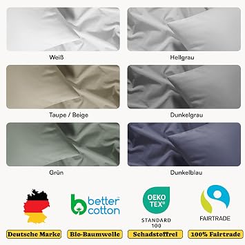Percale Bed Linen 135 x 200 cm Dark Blue with Pillowcase 80 x 80 cm 100% Organic Cotton Soft Stonewashed with Zip