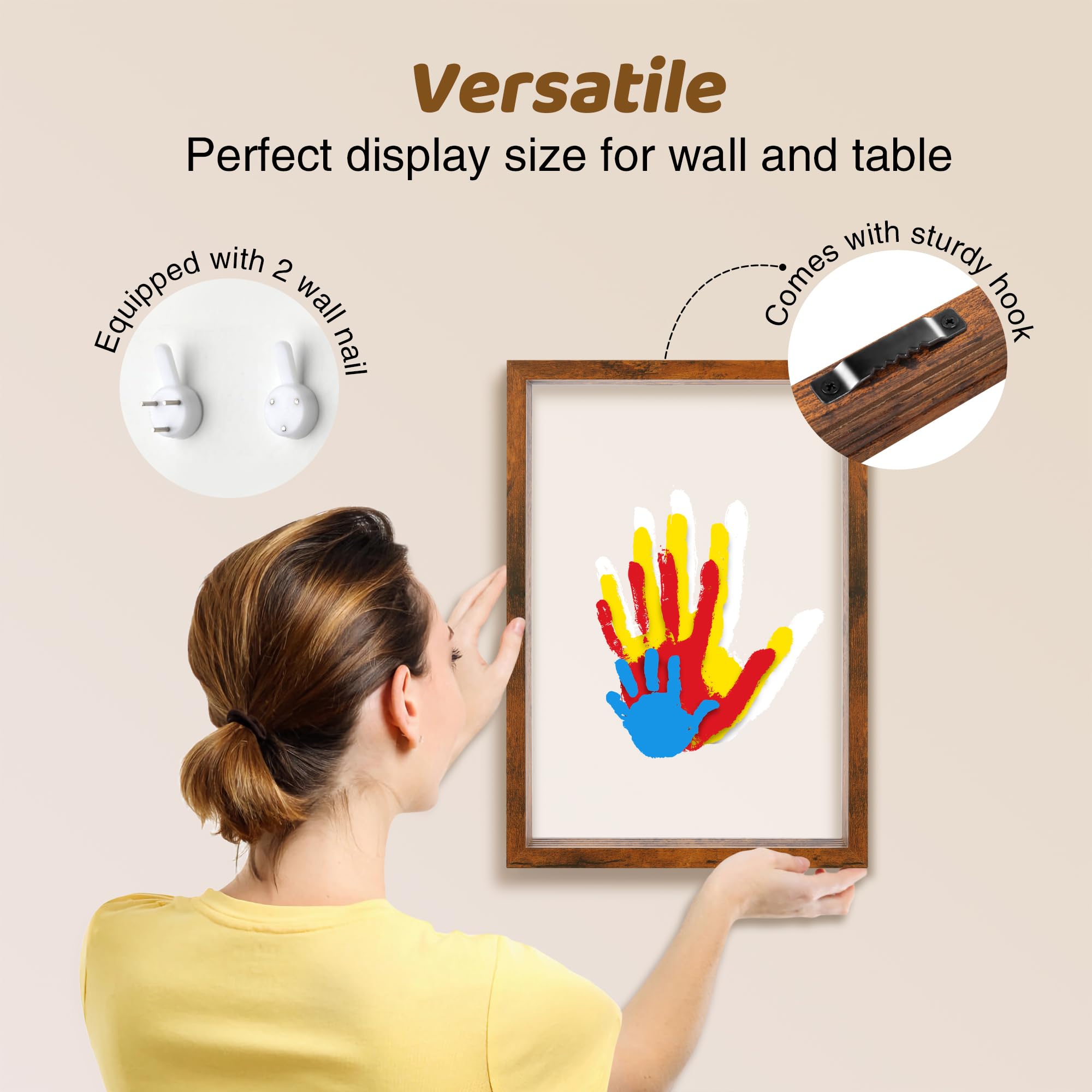 Kit de huellas de manos familiares, marco de recuerdo de manualidades, kits de impresión de mano de bebé, regalos familiares para nueva mamá, nuevos padres, abuelos, día del padre, día de la