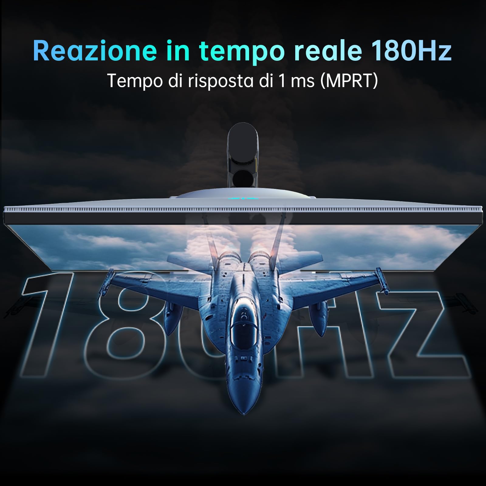 KTC Monitor Mini LED | 27 Pollici | 2K@180Hz QHD 2560x1440P | VESA Display HDR1400 | 1ms | Adaptive Sync | 148% sRGB | HDMIx2, DPx1 | Supporto per montaggio verticale e a parete | Bianco M27T6