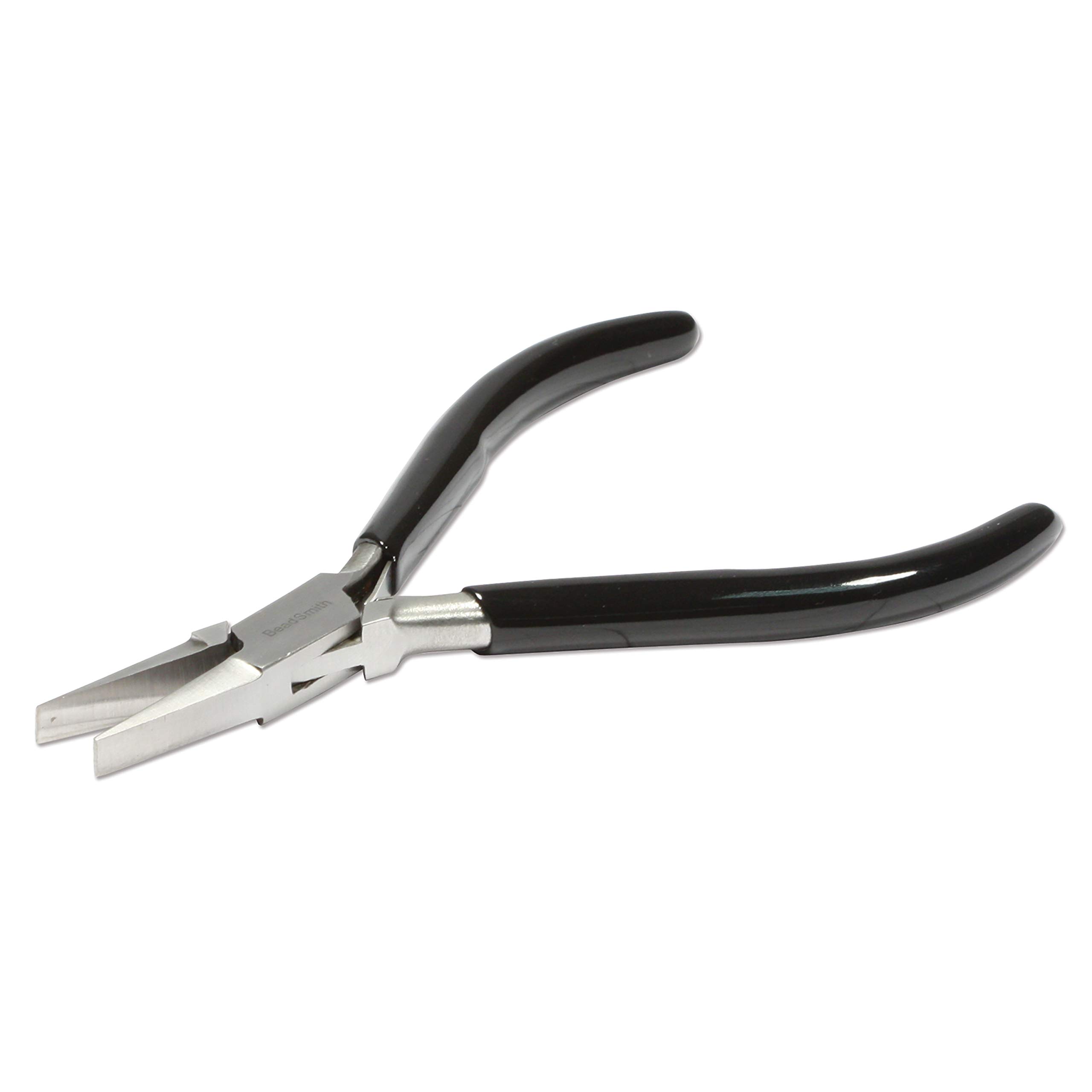 The Beadsmith Flat Nose Pliers, Extra Fine Tips, 4.5 inches (114mm), PVC Grip Handle with Double Leaf Springs - Image 2