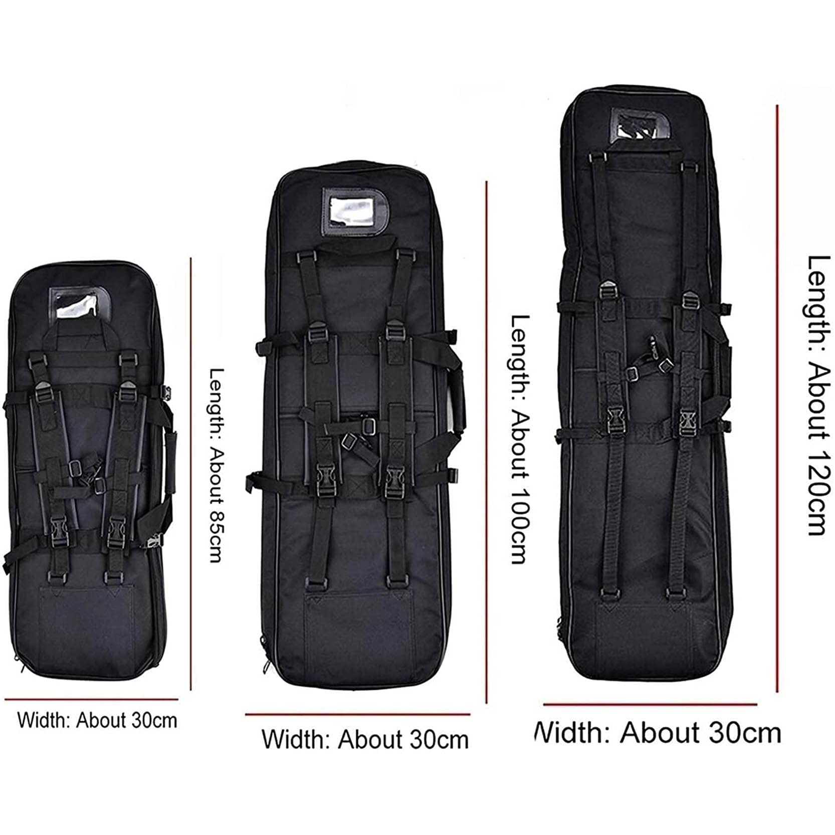 Bolsa para Doble Rifle, Maletin Arma Larga, Oxford Impermeable Acolchado Acolchado con Correa De Hombro Bolsa De Transporte Vaina para Caza Disparando