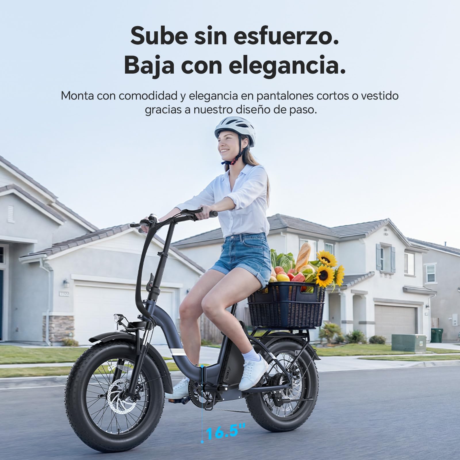 Touroll Bicicleta Eléctrica,S2/ S2 Pro Bici electrica, Fat Bike Plegable 20"×4.0", Autonomía 150 KM, Bici electrica Motor de 250 W, para La Ciudad y La Naturaleza