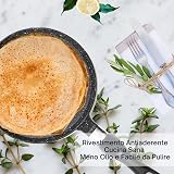 NAMAI - Poêle antiadhésive 32 cm - Pierre adaptée au lave-vaisselle - Aluminium - pour crêpes, crêpes - 6