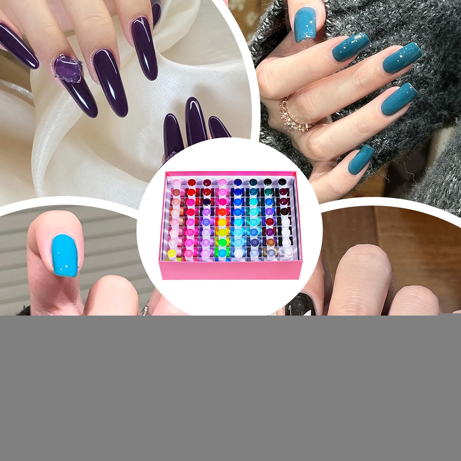 Nagellack Set 60 Farben Schnelltrocknend Langanhaltend Handpflege Werkzeug | Nagellack Set für Zuhause Salon Maniküre Spa Pflege Reisen Hochzeit Party Feiertag Festival Sommerurlaub