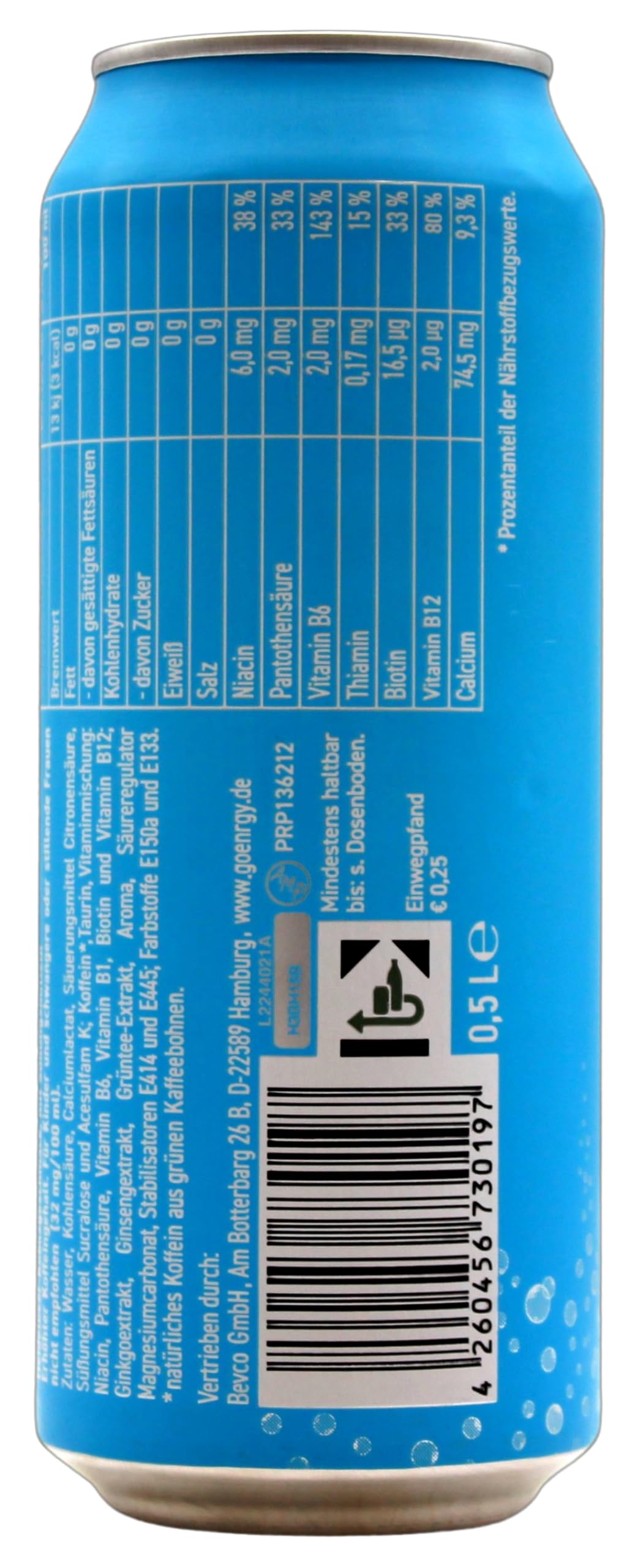 Gönrgy Blueberry Coconut Energy-Drink, 24er (24 x 0.5 l) EINWEG