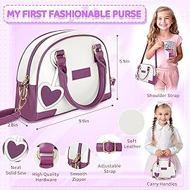 INNOCHEER Little Girls Purse, Kids Toy Purse with Pretend Makeup, Play Purse for Little Girls, Pretend Play Toddler Purse, Birthday Christmas Princess Gifts Toys for Girls 3 4 5 6 7 8 Year Old
