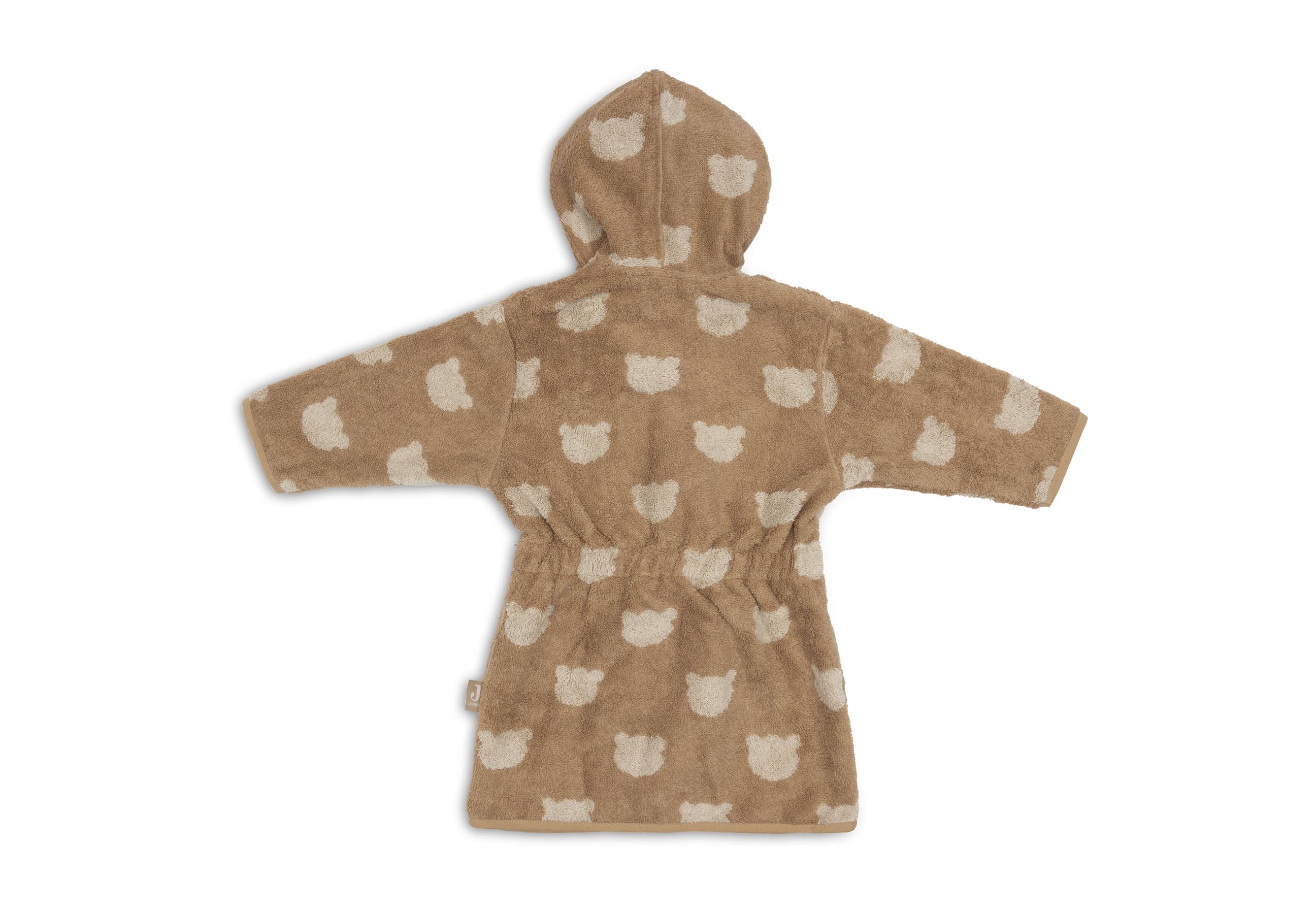 Jollein Peignoir enfant 1-2 ans - Jacquard, Teddy Bear - 100% coton - éponge - certifié OEKO-TEX - avec capuche - peignoir pour filles et garçons