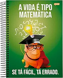 Jandaia - Caderno Espiral Universitário CD 10 Matérias 160 Fls Insano Matemática FSC