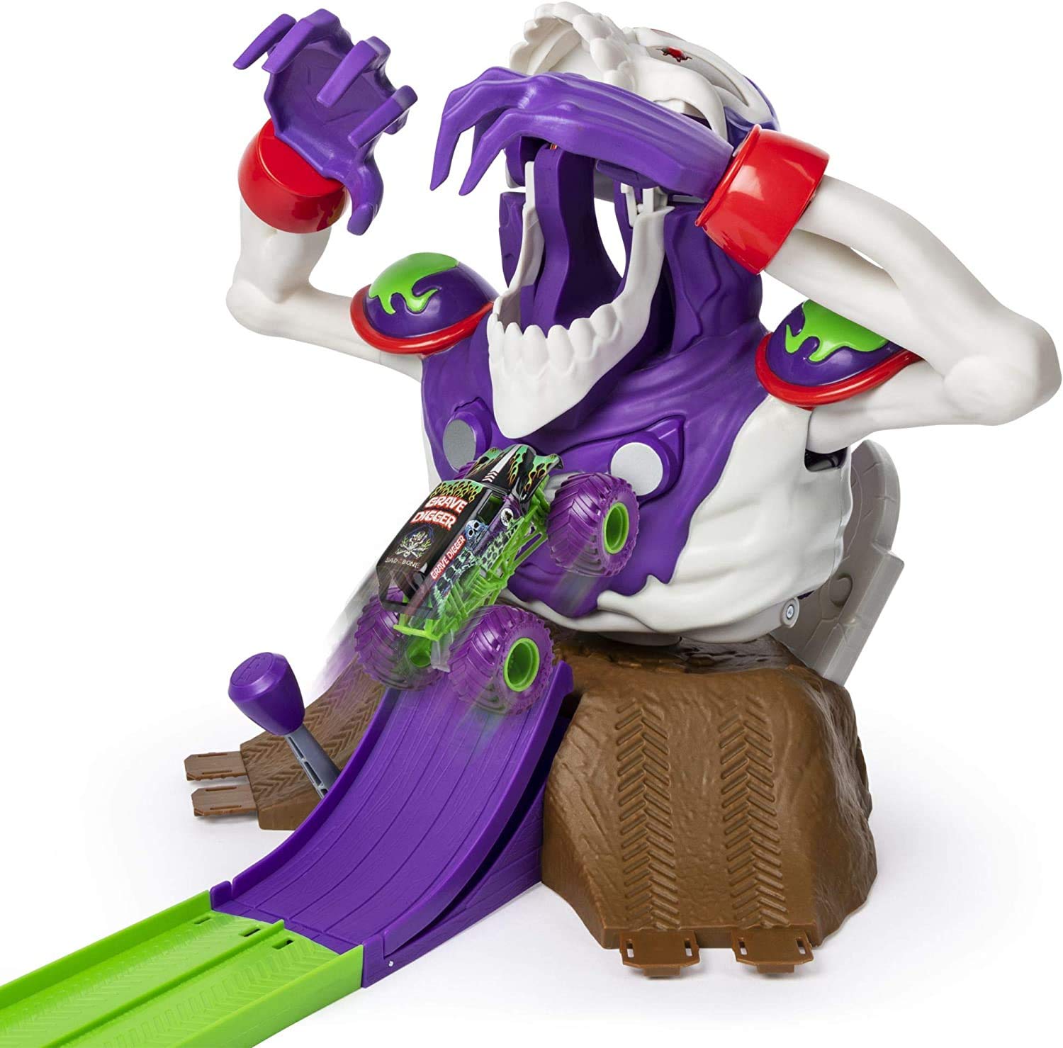Monster Jam, Grim Takedown Playset with Lights & Sounds, Featuring