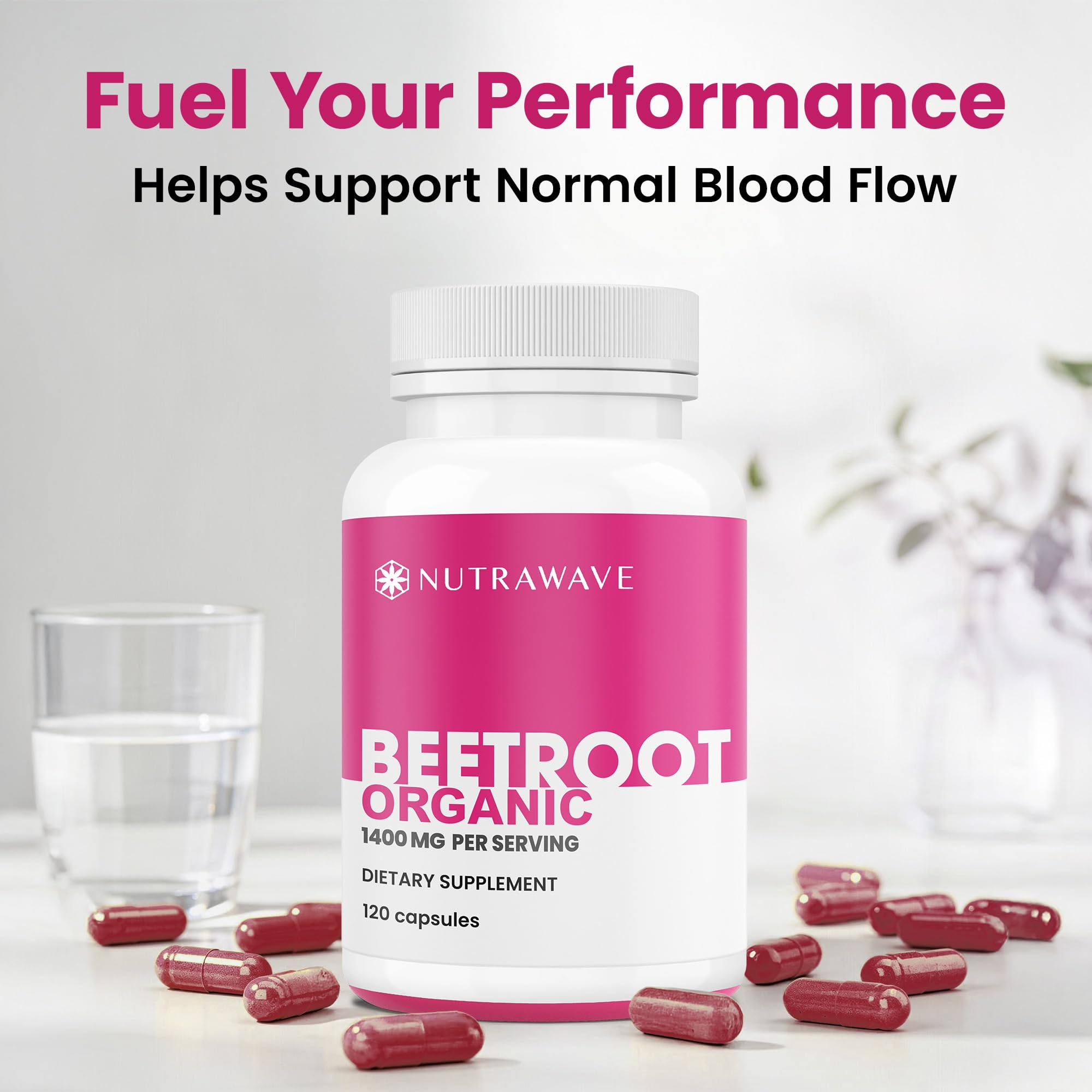 Nutra Wave *Bonus Size* Organic Beet Root Capsules 1400mg – Non-GMO, Vegan – 120 Capsules — Amazon image 5