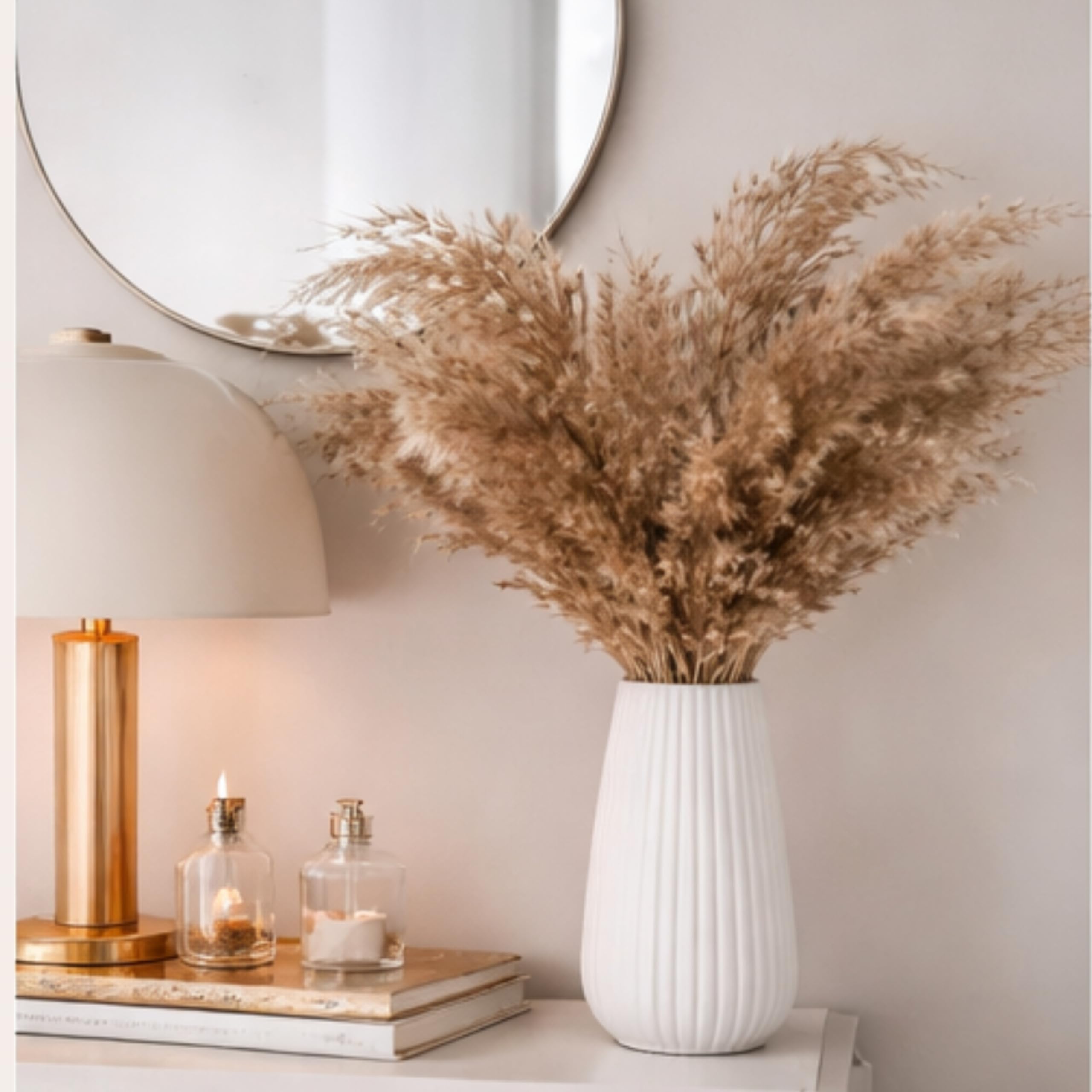 Arte CasaTen (10) Tall Stems 4ft Long (48") Large Pampas Grass 2021 Best Award Jumbo Extra-Fluffy Plumes Naturally Dried for Home Decor, Wedding, Gifts, Boho Decor, Floral Arrangements-image-35