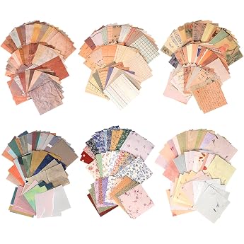 360 Sheets Scrapbook Accessories, Vintage Paper with Many Patterns | Decorative Bullet Journaling Accessories for Photo Album
