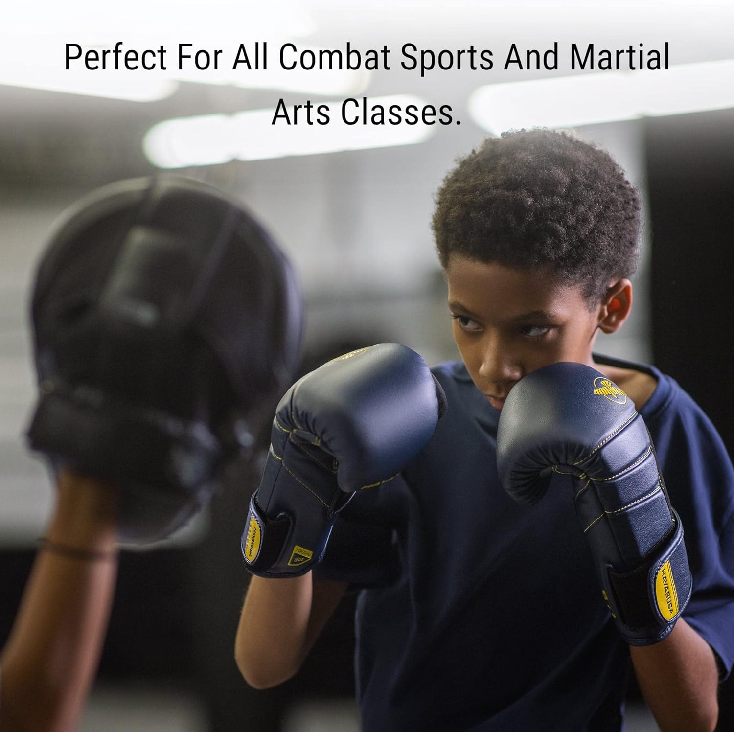 Hayabusa T3 Boxing Gloves for Kids and Teens Wrist and Knuckle Protection, Dual-X Hook and Loop Closure, Splinted Wrist Support, 5 Layer Foam Knuckle Padding