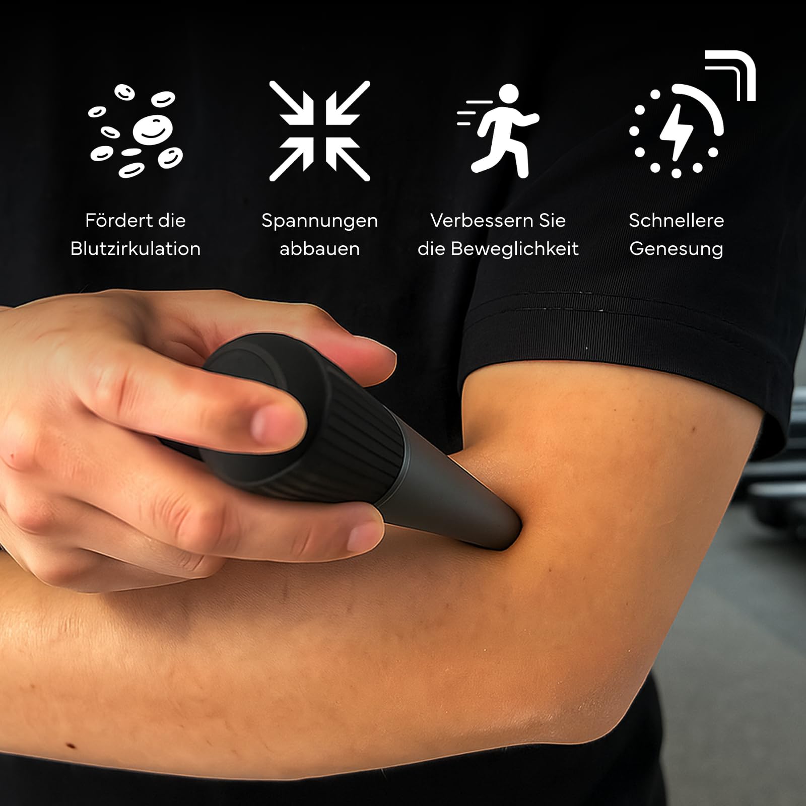 TensCare Pointra Fokales Vibrationsgerät für Muskelbeschwerden | Tragbarer Massage-Stift mit 10 Modi für gezielte Vibration bei Verspannungen, Steifheit und überlasteten Muskeln.