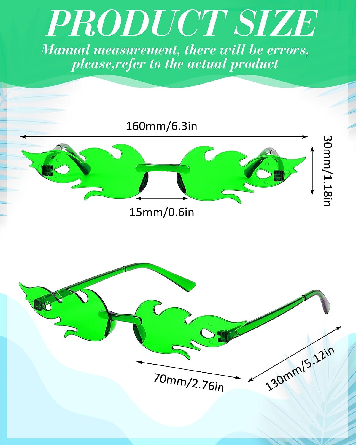Hoteam 24 Pairs Fire Flame Sunglasses for Women image 2